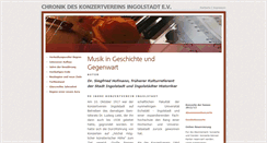 Desktop Screenshot of chronik.konzertverein-ingolstadt.de