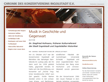 Tablet Screenshot of chronik.konzertverein-ingolstadt.de